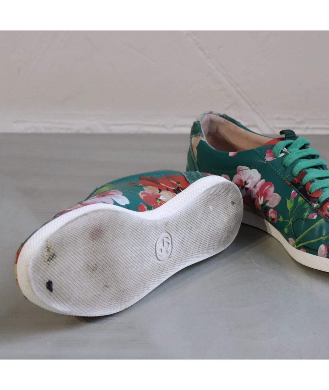 GUCCI Мульти кожаные кеды, фото 8