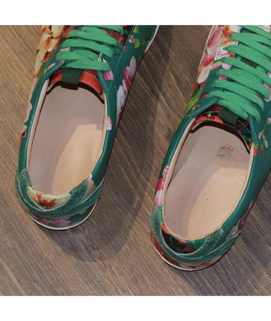 GUCCI Мульти кожаные кеды, фото 5