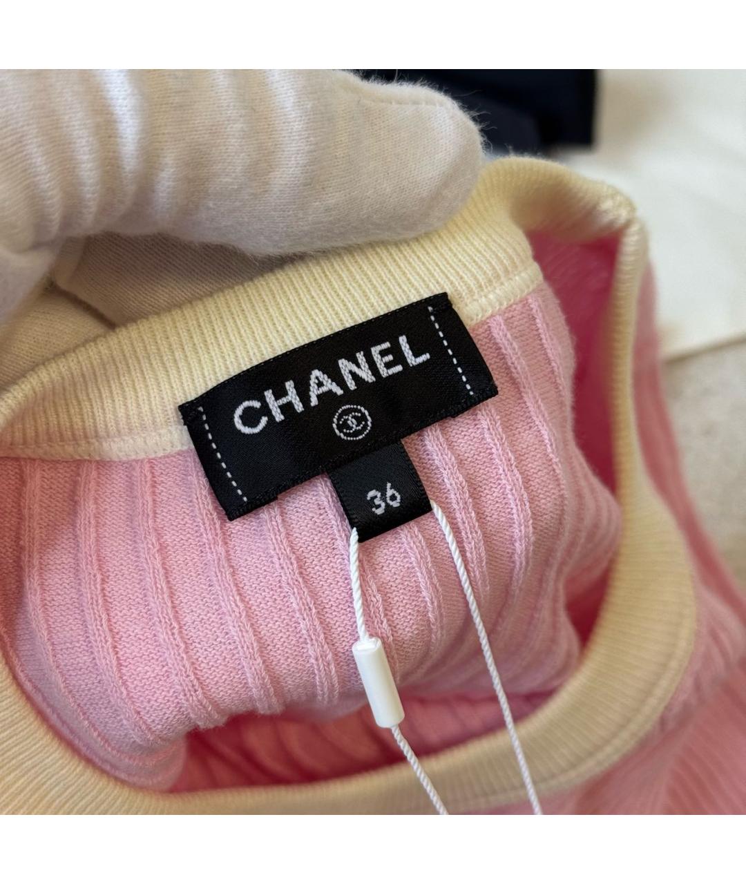 CHANEL Розовая футболка, фото 5