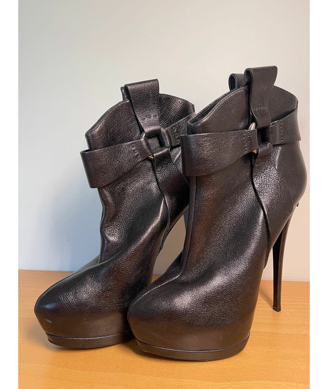 GIUSEPPE ZANOTTI DESIGN Черные кожаные ботильоны, фото 2
