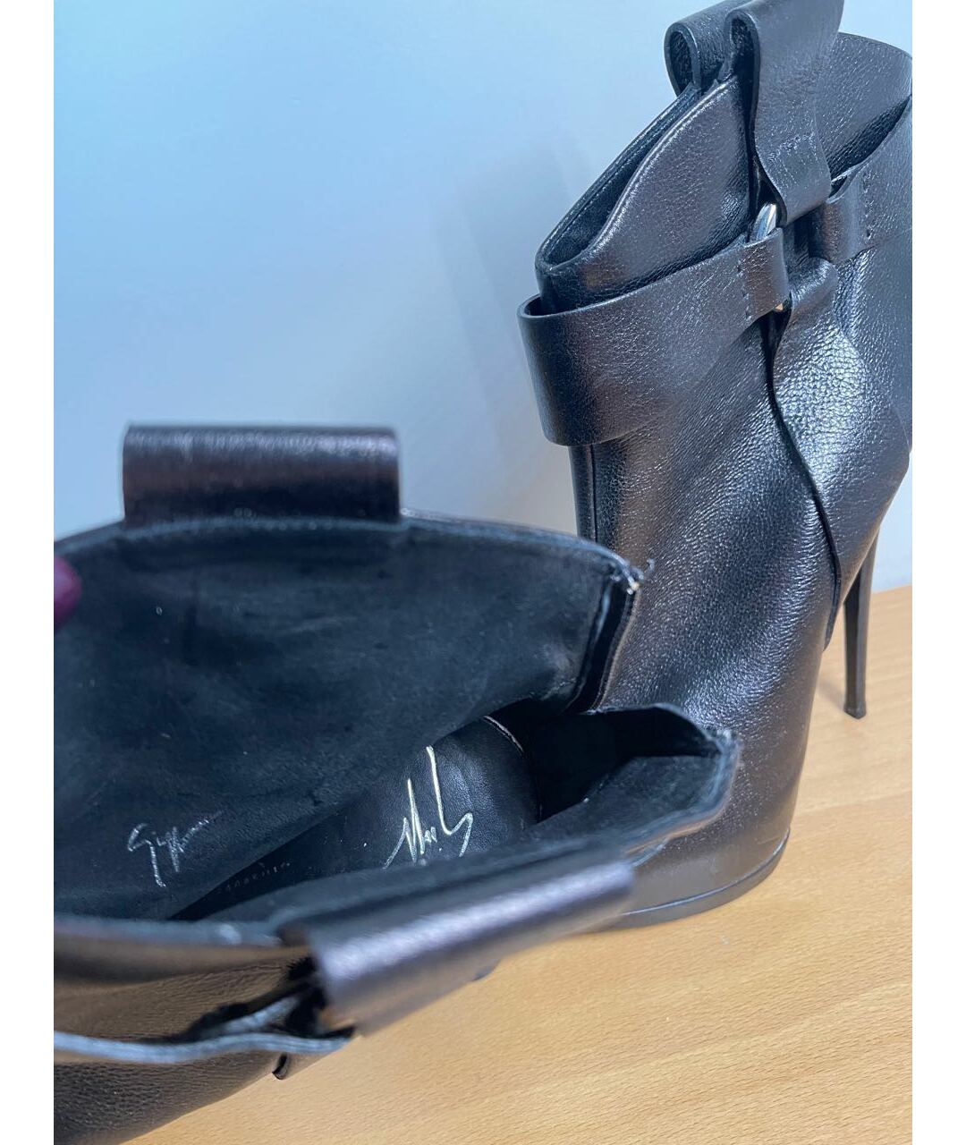 GIUSEPPE ZANOTTI DESIGN Черные кожаные ботильоны, фото 3