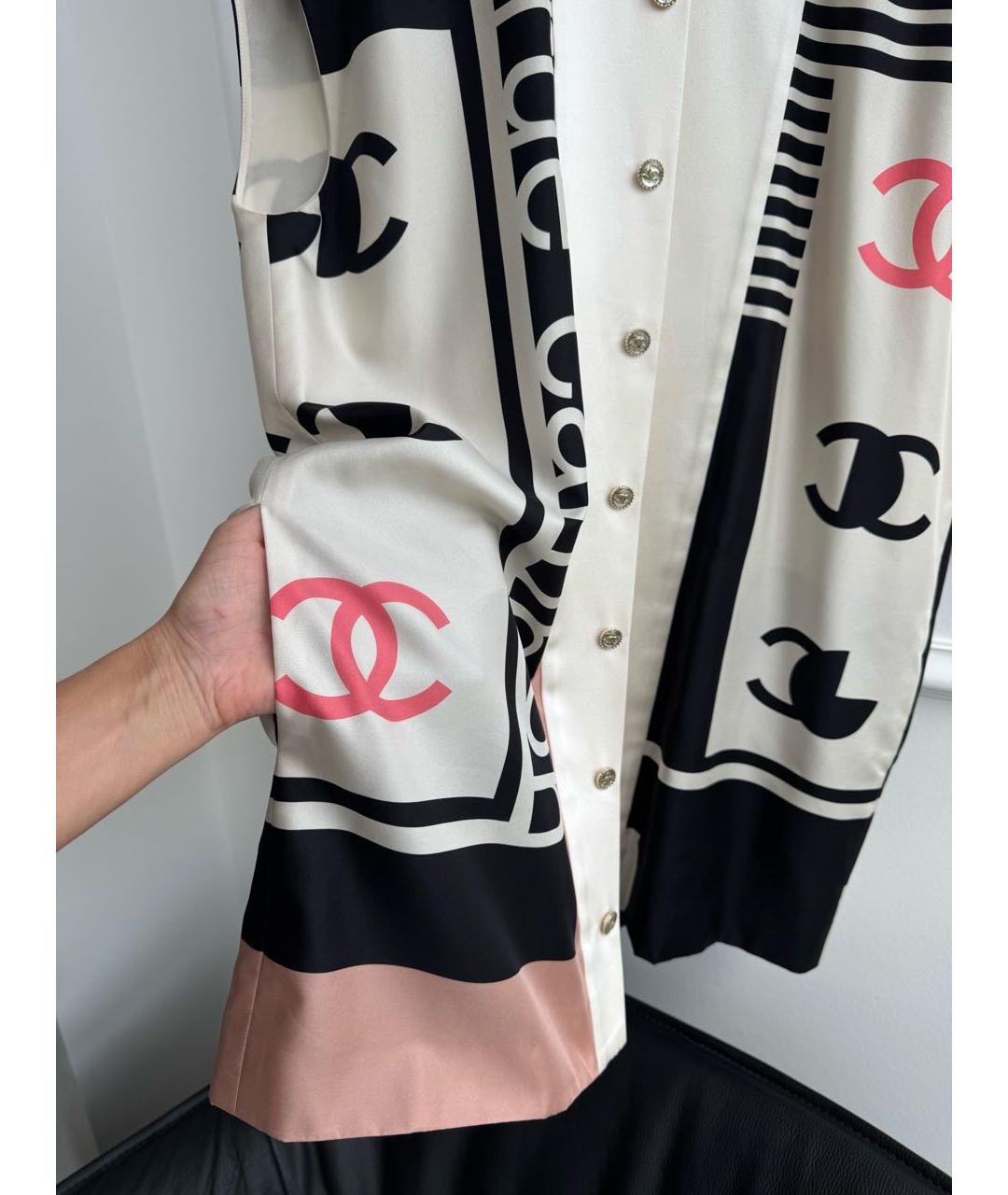 CHANEL Мульти шелковый жилет, фото 5
