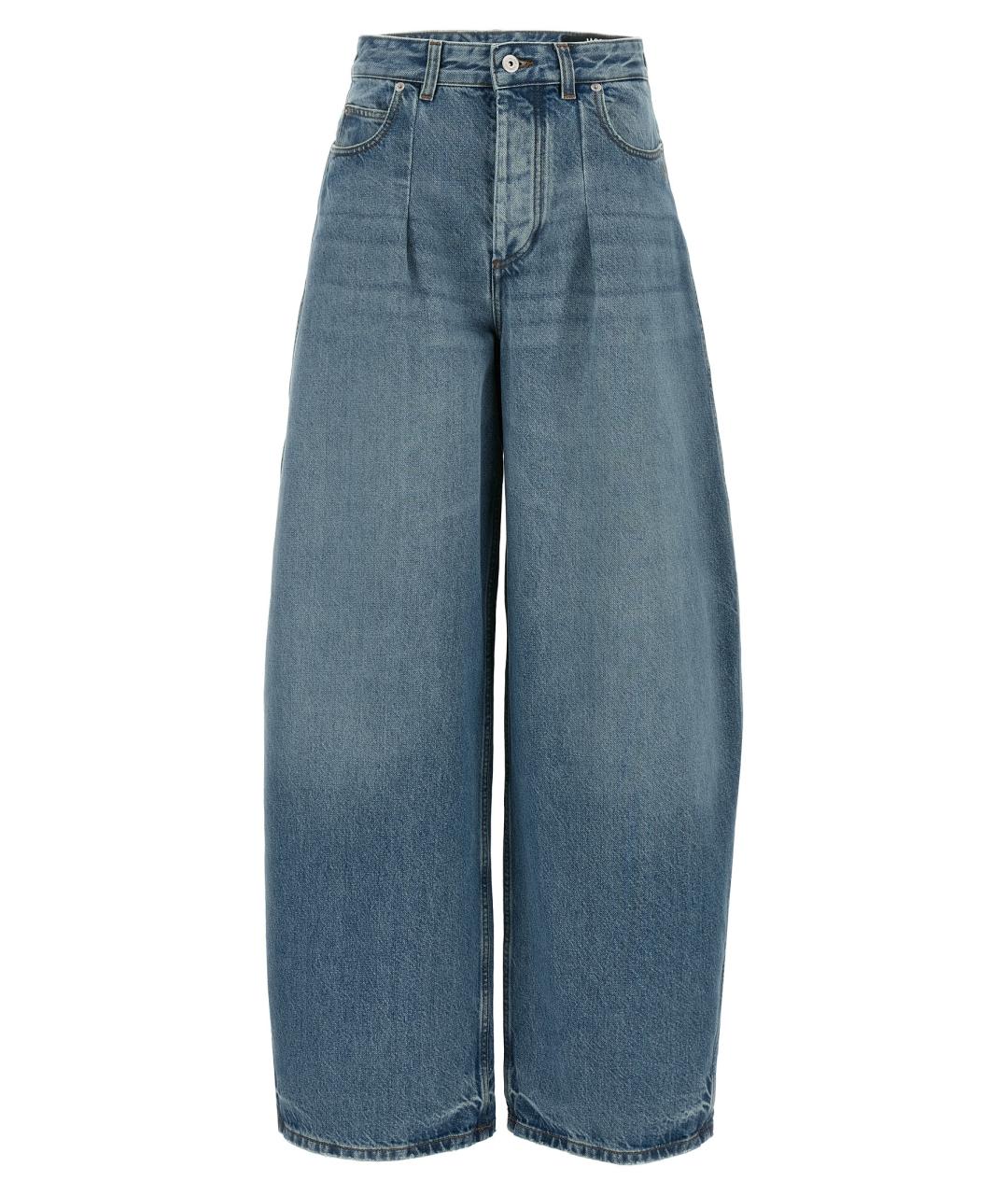 JACQUEMUS Синие хлопковые прямые джинсы, фото 1