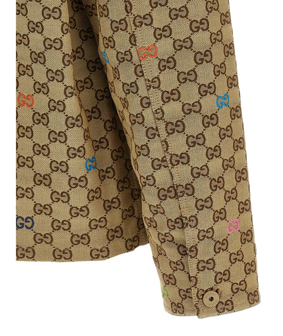 GUCCI Бежевая хлопковая куртка, фото 4