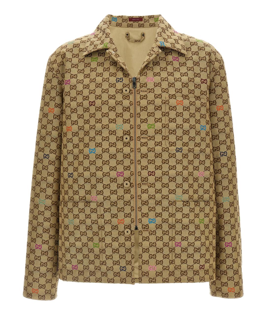 GUCCI Бежевая хлопковая куртка, фото 1