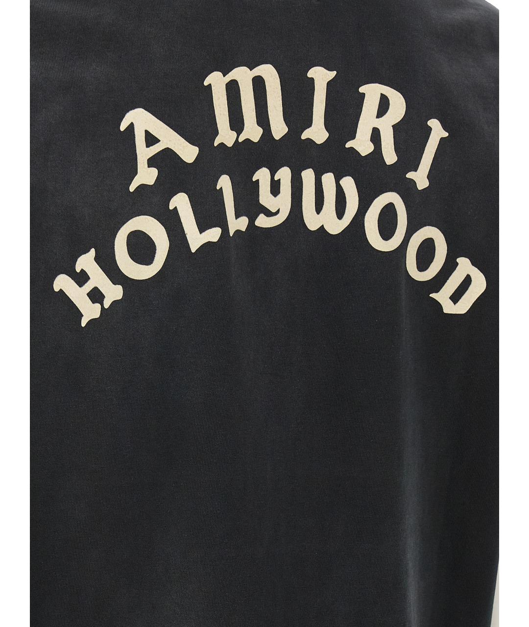 AMIRI Черная хлопковая футболка, фото 4