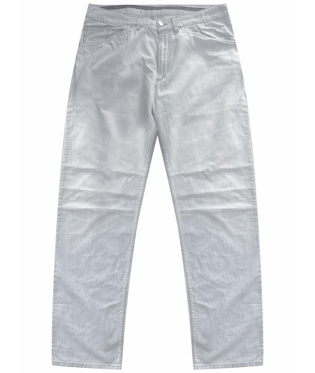VERSACE COLLECTION Голубые хлопковые прямые джинсы, фото 1