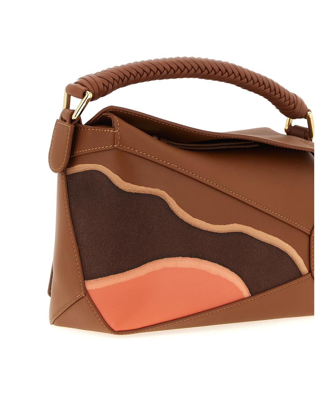 LOEWE Коричневая кожаная сумка через плечо, фото 3