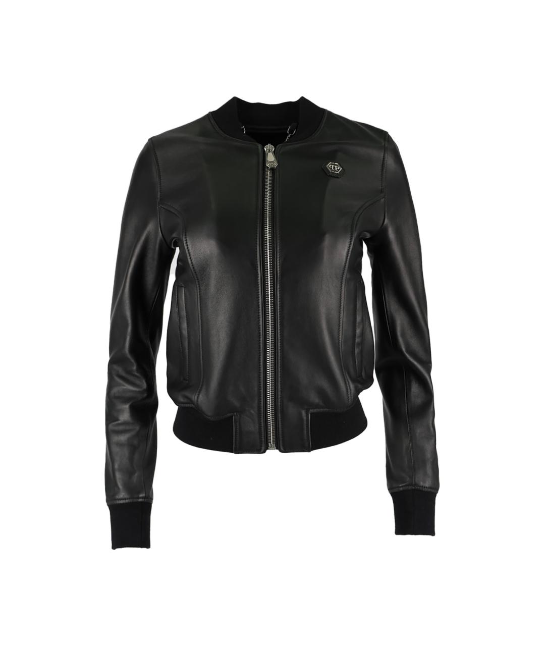 PHILIPP PLEIN Черная кожаная куртка, фото 1