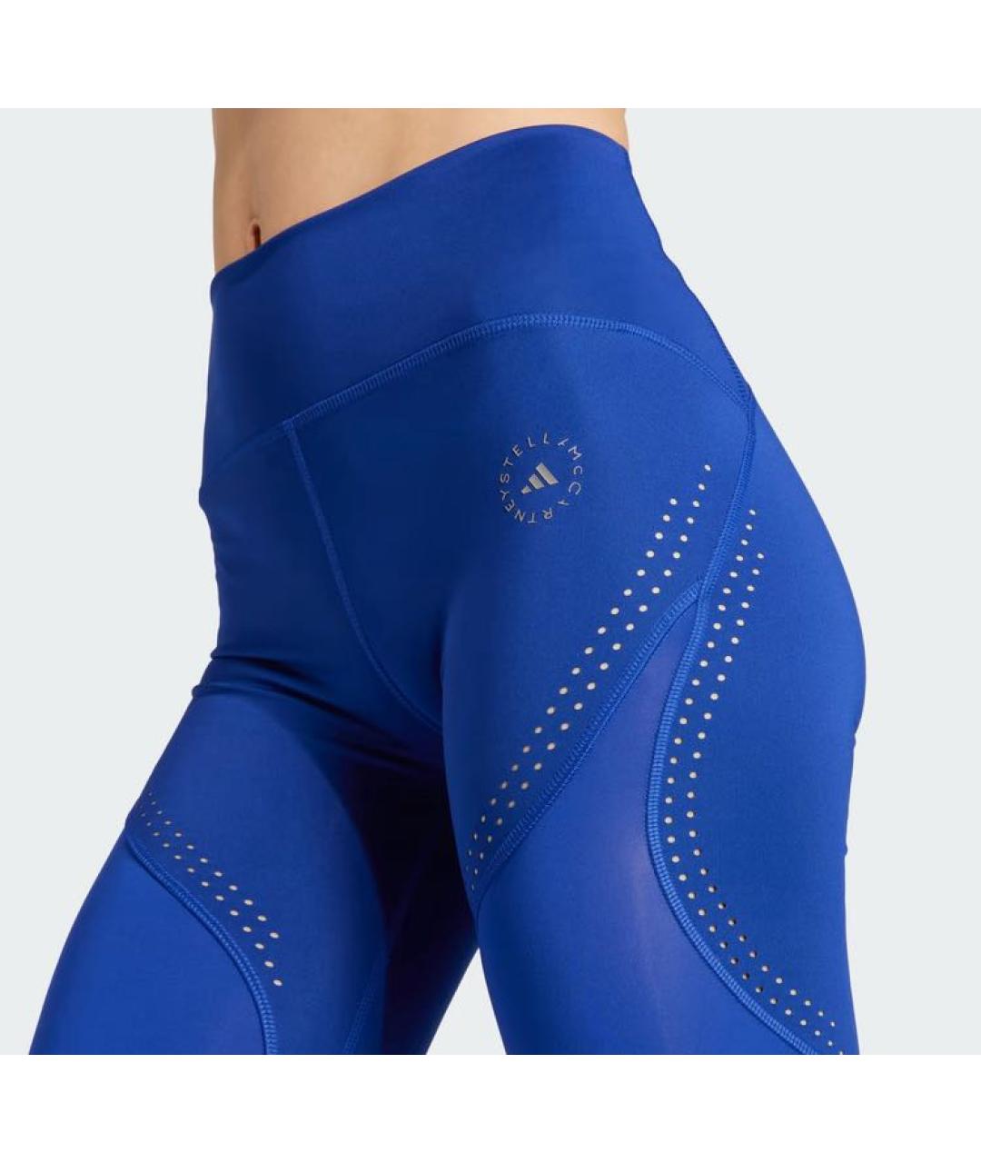 ADIDAS BY STELLA MCCARTNEY Темно-синие полиэстеровые леггинсы и велосипедки, фото 3