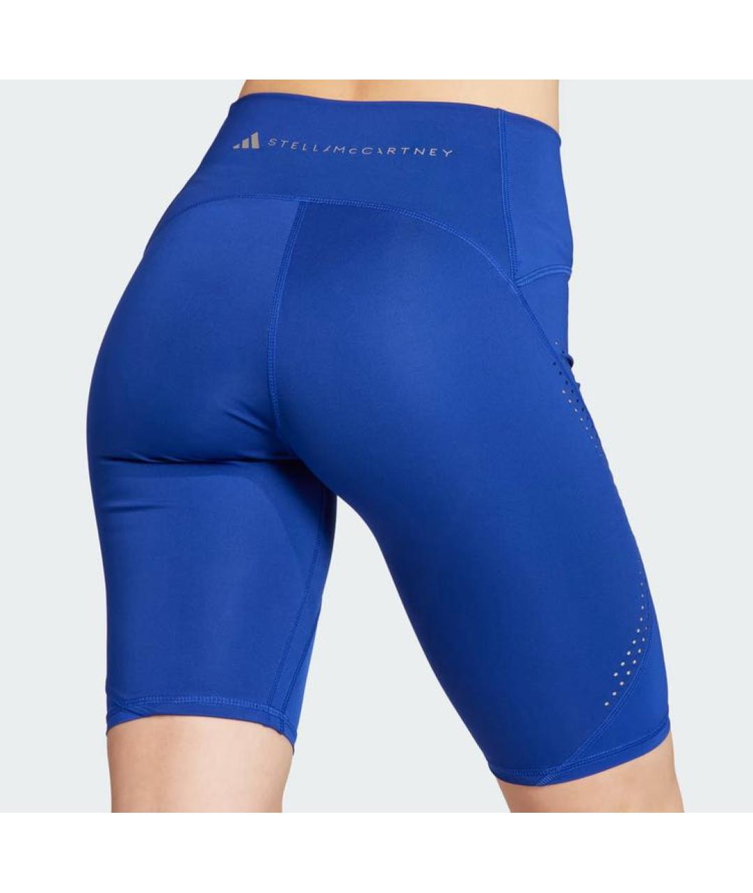 ADIDAS BY STELLA MCCARTNEY Темно-синие полиэстеровые леггинсы и велосипедки, фото 2