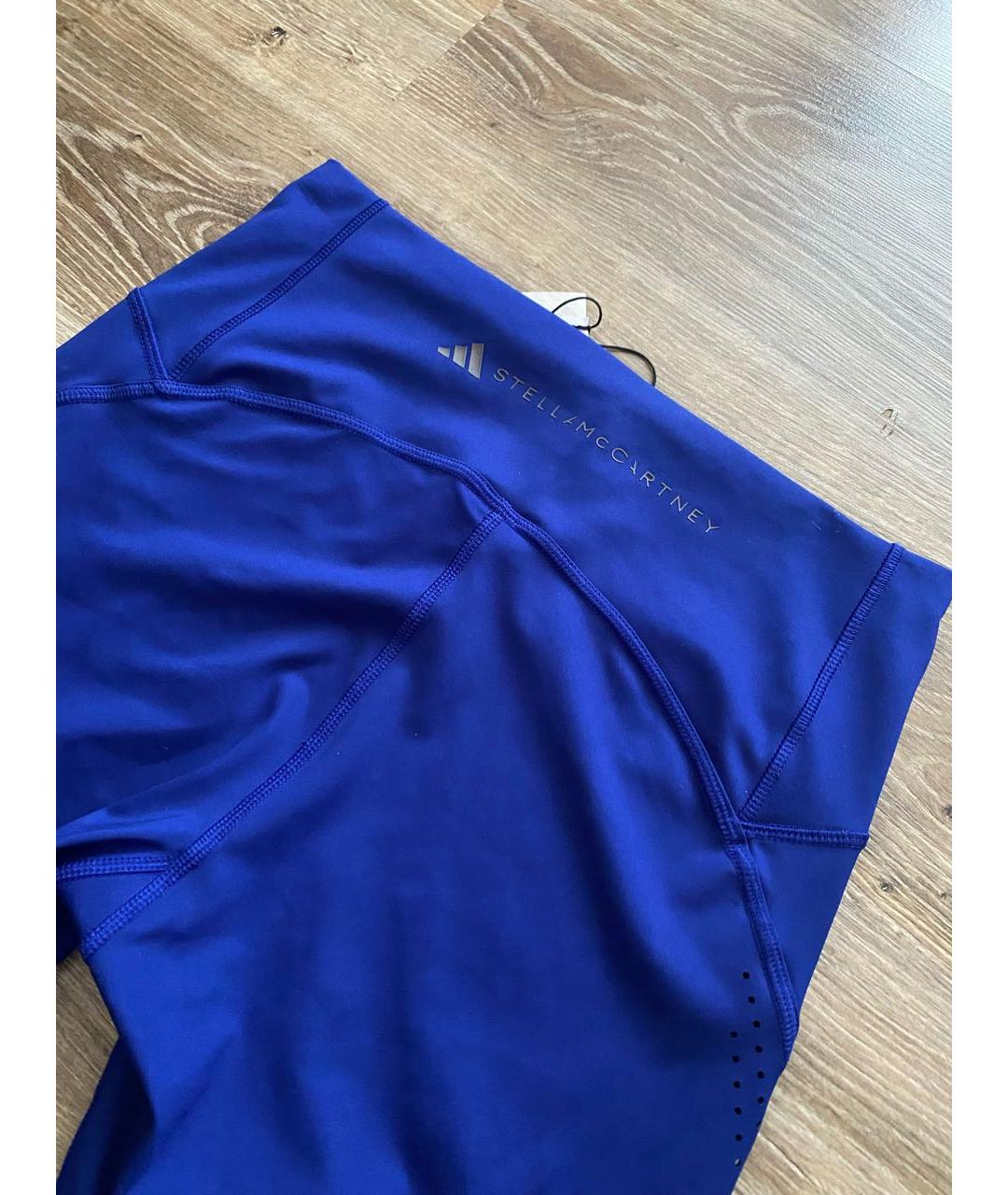 ADIDAS BY STELLA MCCARTNEY Темно-синие полиэстеровые леггинсы и велосипедки, фото 8