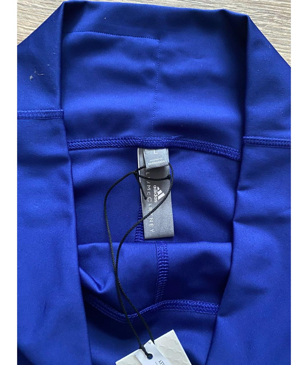 ADIDAS BY STELLA MCCARTNEY Темно-синие полиэстеровые леггинсы и велосипедки, фото 7