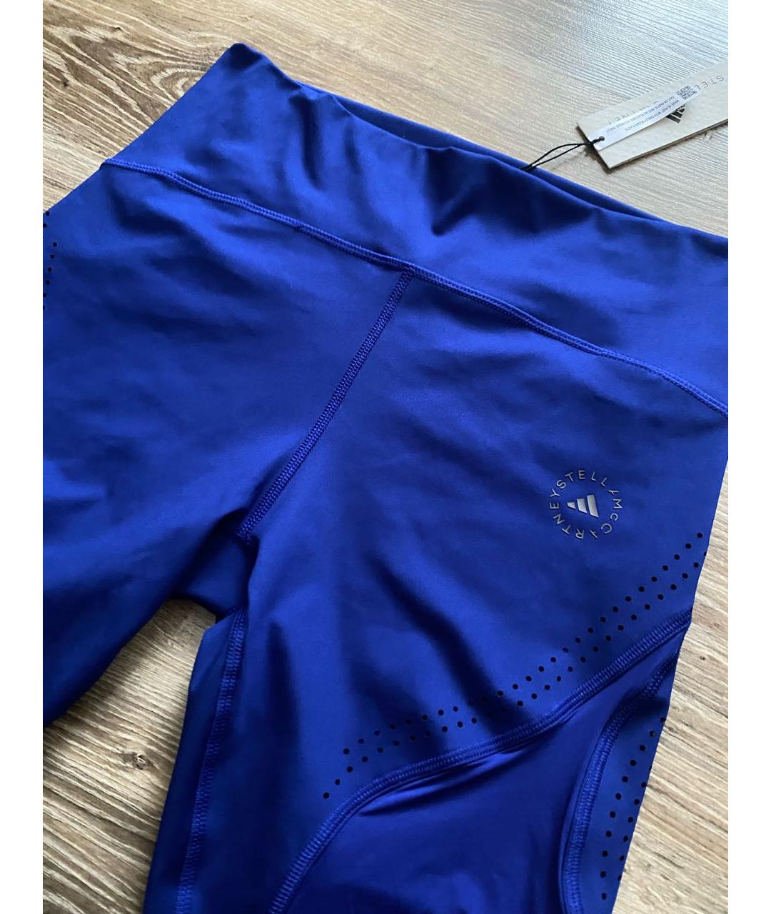 ADIDAS BY STELLA MCCARTNEY Темно-синие полиэстеровые леггинсы и велосипедки, фото 6