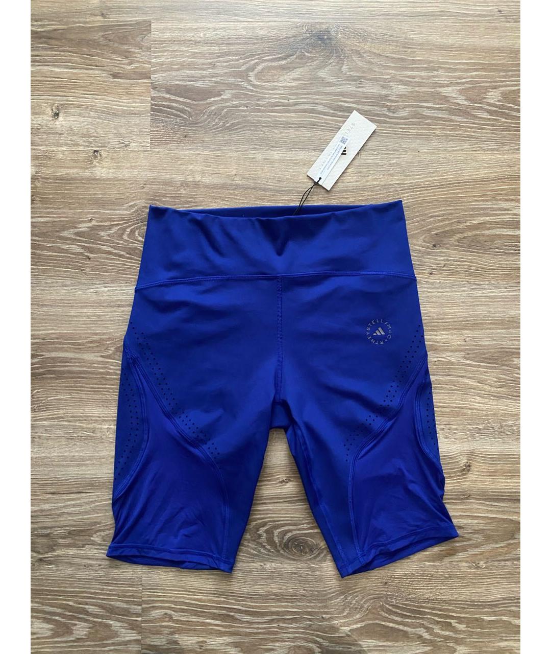 ADIDAS BY STELLA MCCARTNEY Темно-синие полиэстеровые леггинсы и велосипедки, фото 5
