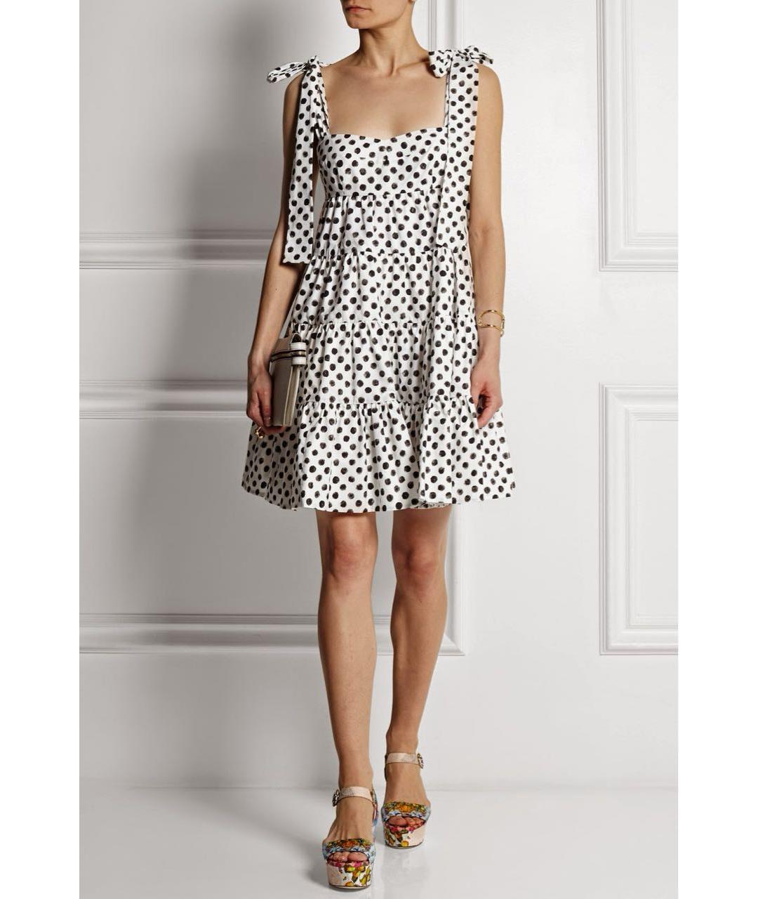 DOLCE&GABBANA Белый хлопковый сарафан, фото 6