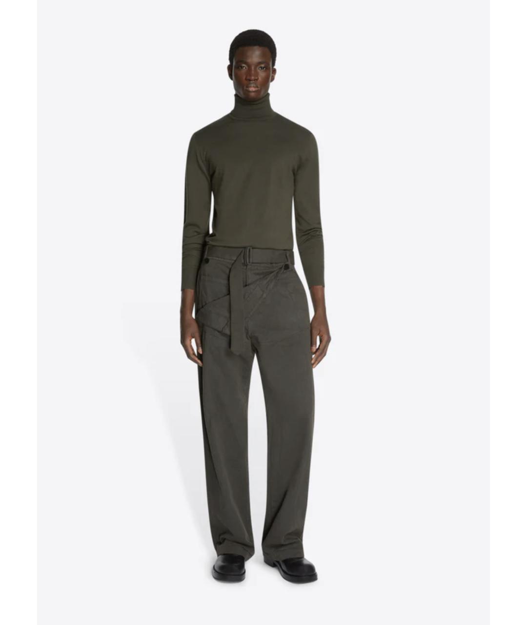 DRIES VAN NOTEN Зеленая шерстяная водолазка, фото 2