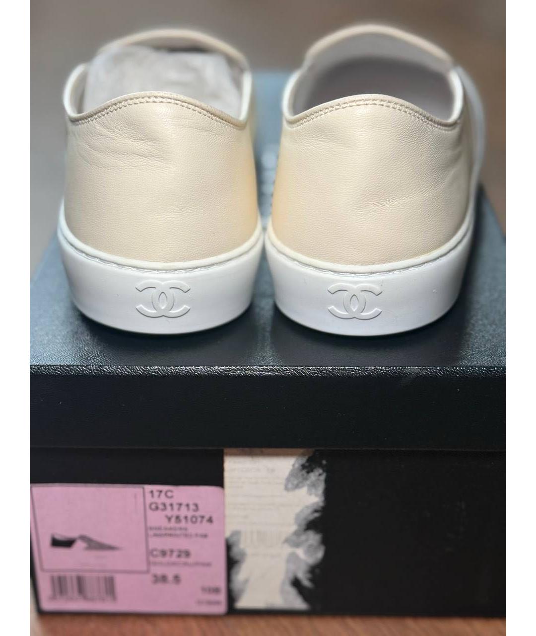 CHANEL Кожаные слипоны, фото 8