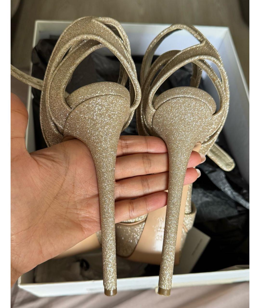 CASADEI Золотые босоножки, фото 3