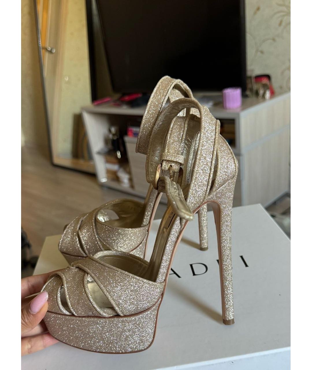 CASADEI Золотые босоножки, фото 5