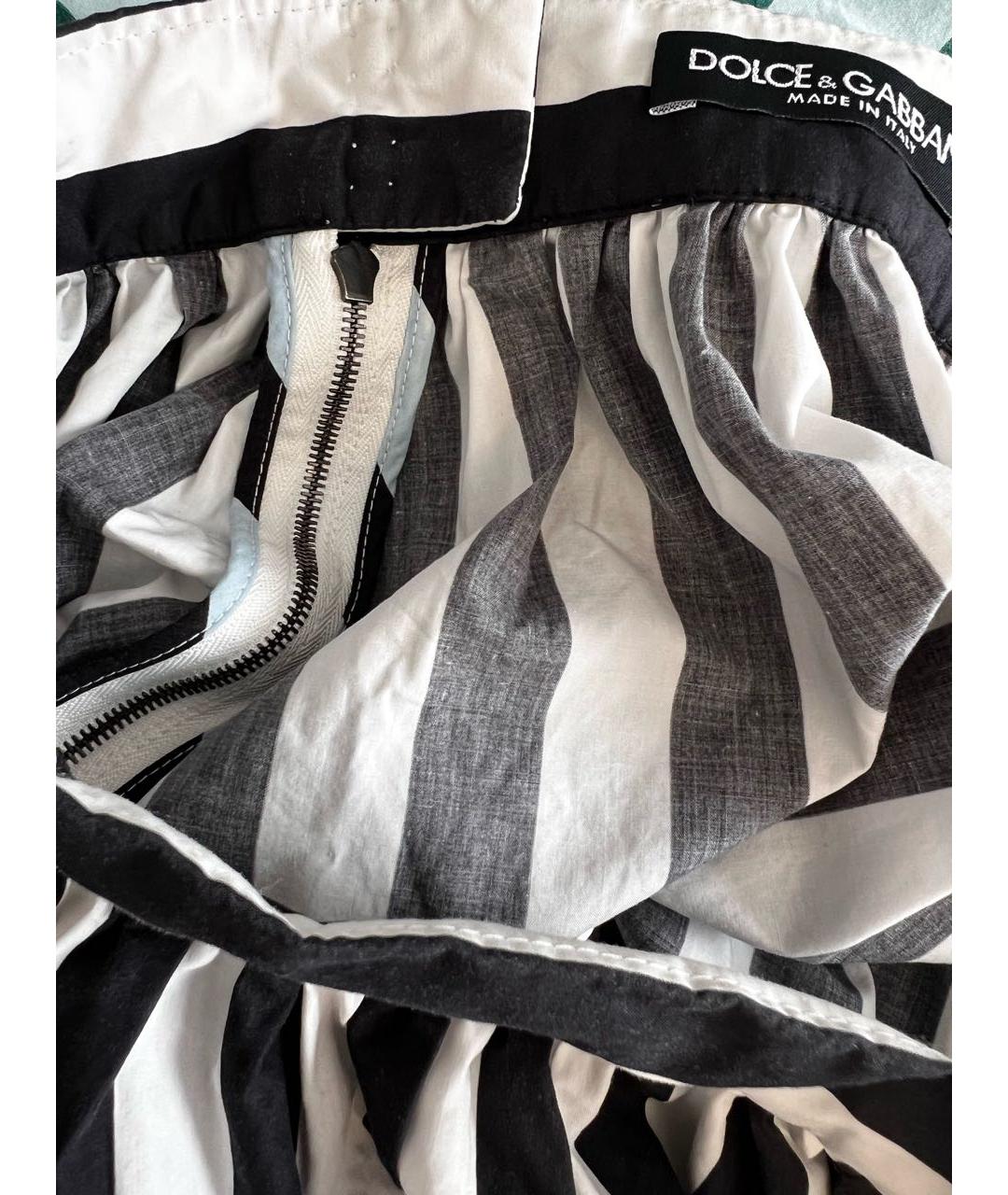 DOLCE&GABBANA Мульти хлопко-эластановая юбка миди, фото 6