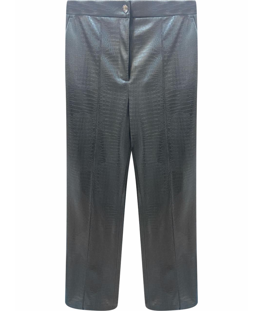 MAX MARA Черные вискозные прямые брюки, фото 1