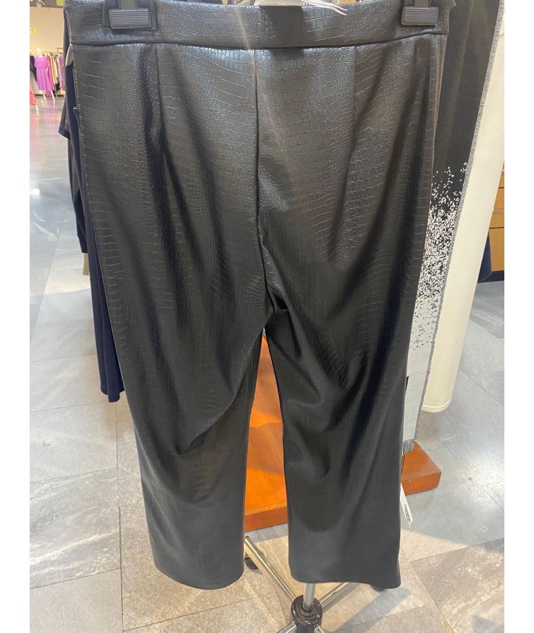 MAX MARA Черные вискозные прямые брюки, фото 2