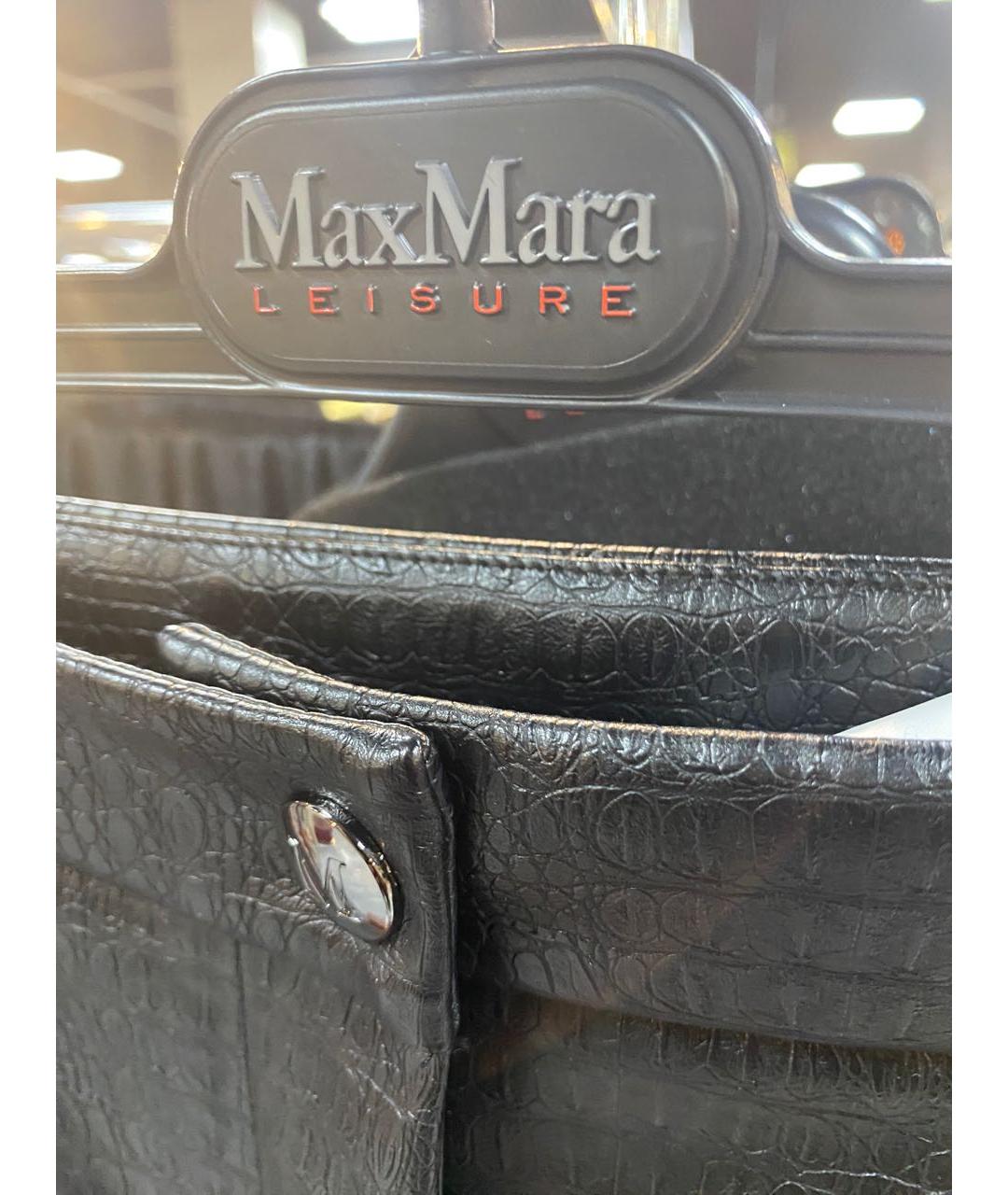 MAX MARA Черные вискозные прямые брюки, фото 3