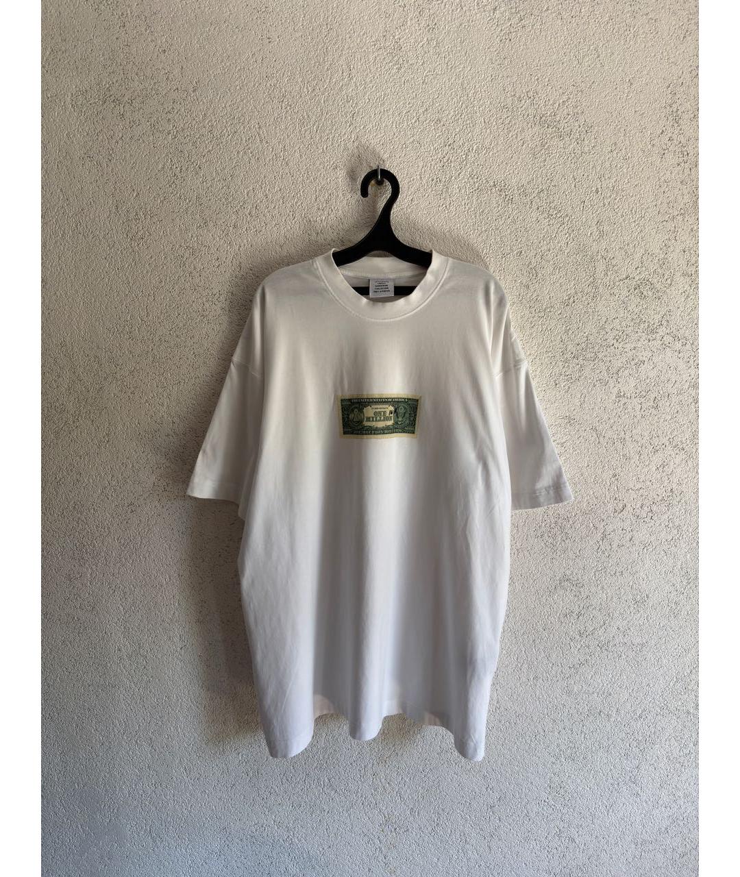 VETEMENTS Белая хлопковая футболка, фото 5