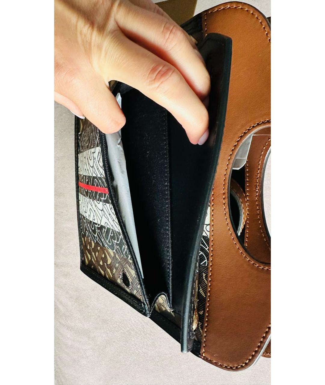 BURBERRY Коричневая кожаная сумка через плечо, фото 4