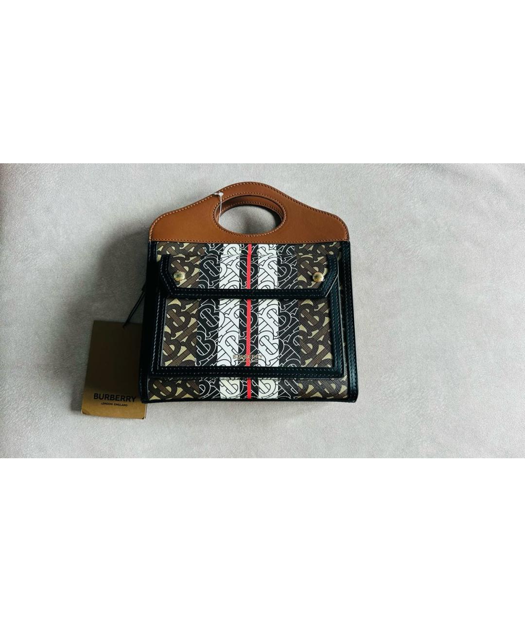BURBERRY Коричневая кожаная сумка через плечо, фото 2