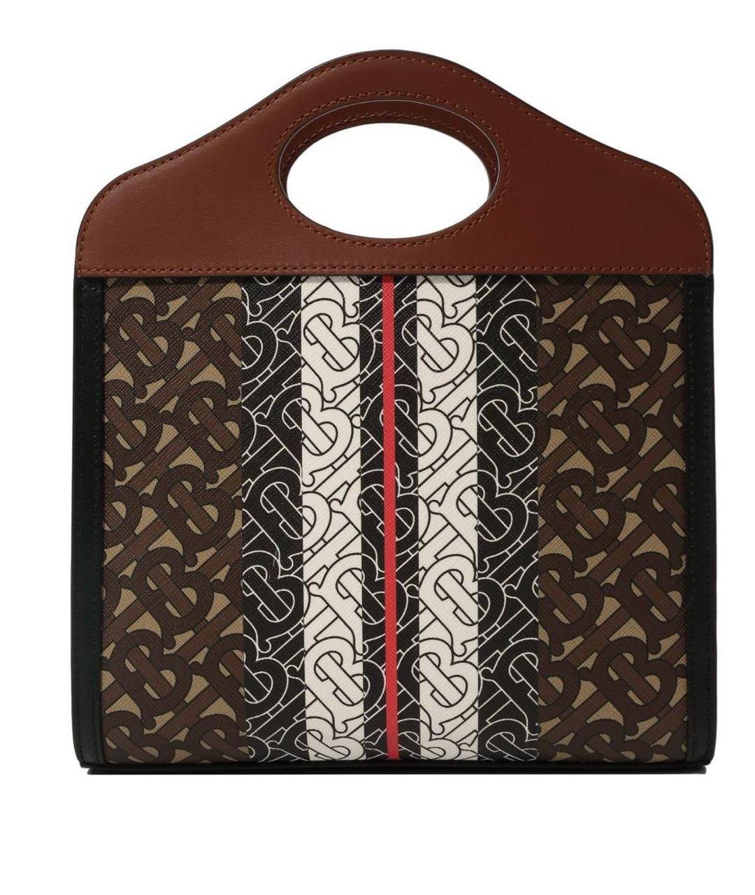 BURBERRY Коричневая кожаная сумка через плечо, фото 3