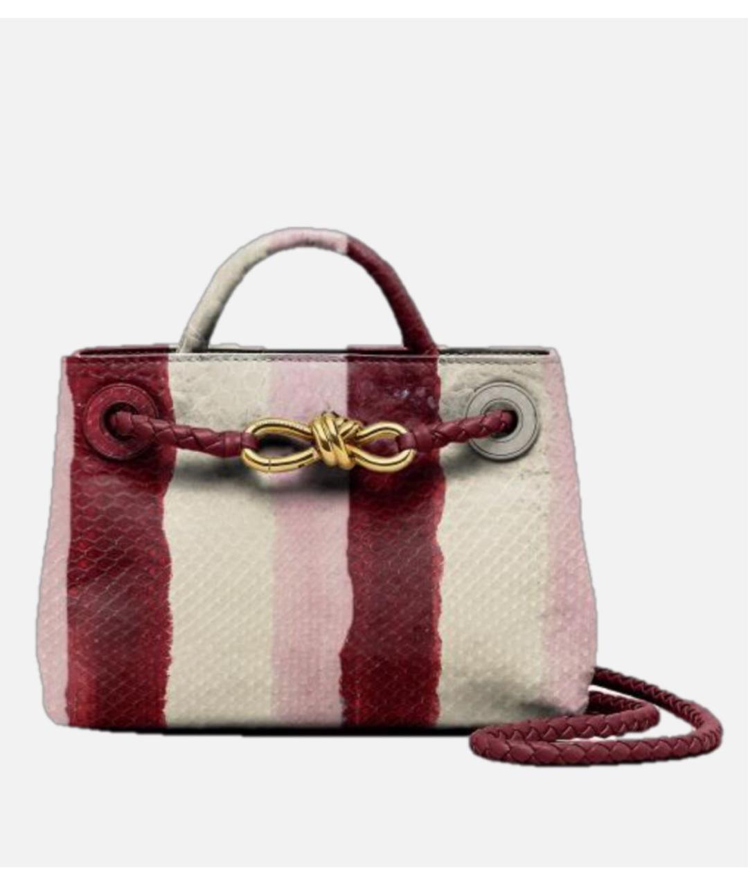 BOTTEGA VENETA Розовая сумка с короткими ручками из экзотической кожи, фото 3