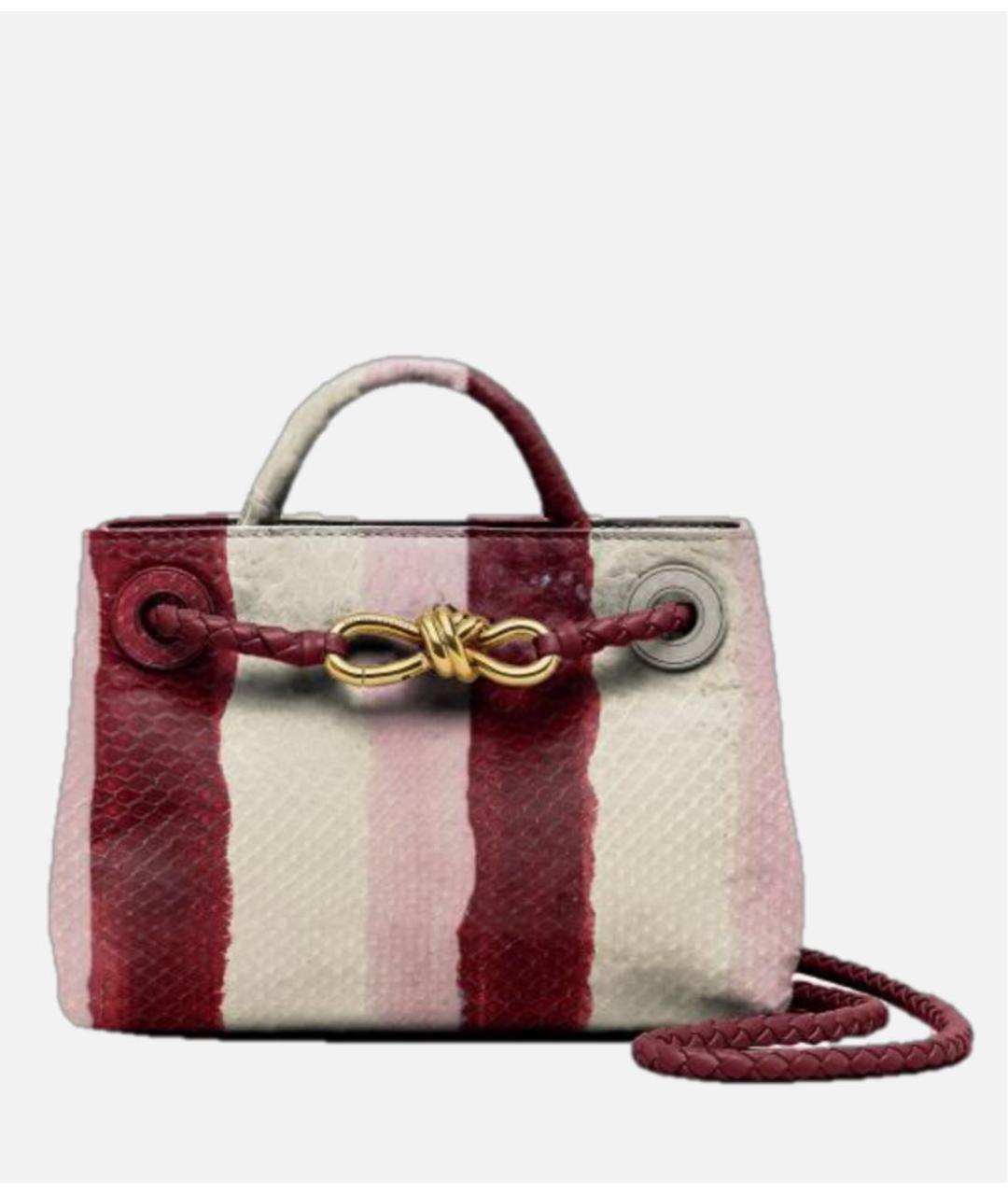 BOTTEGA VENETA Розовая сумка с короткими ручками из экзотической кожи, фото 2