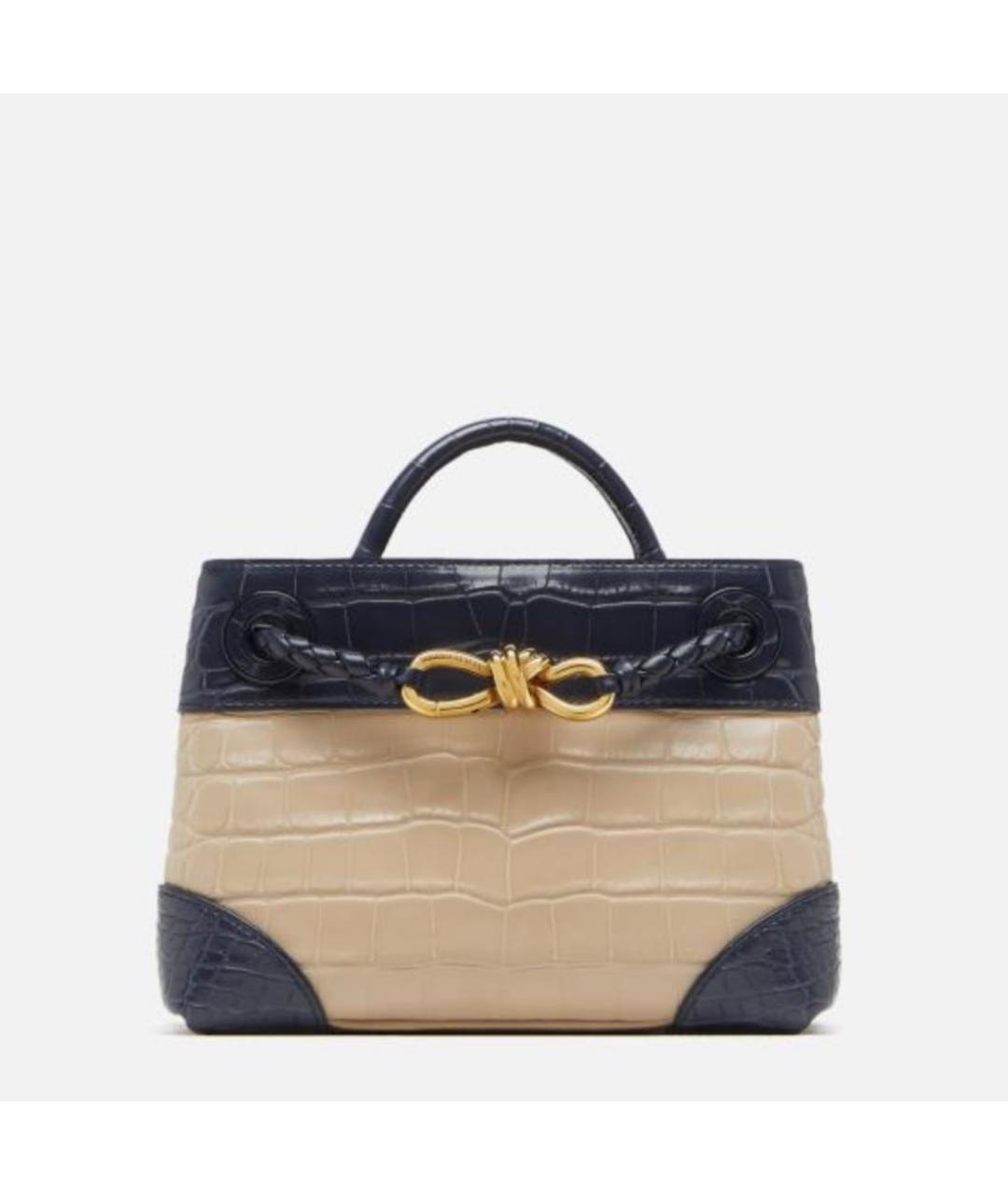 BOTTEGA VENETA Бежевая сумка через плечо из экзотической кожи, фото 3