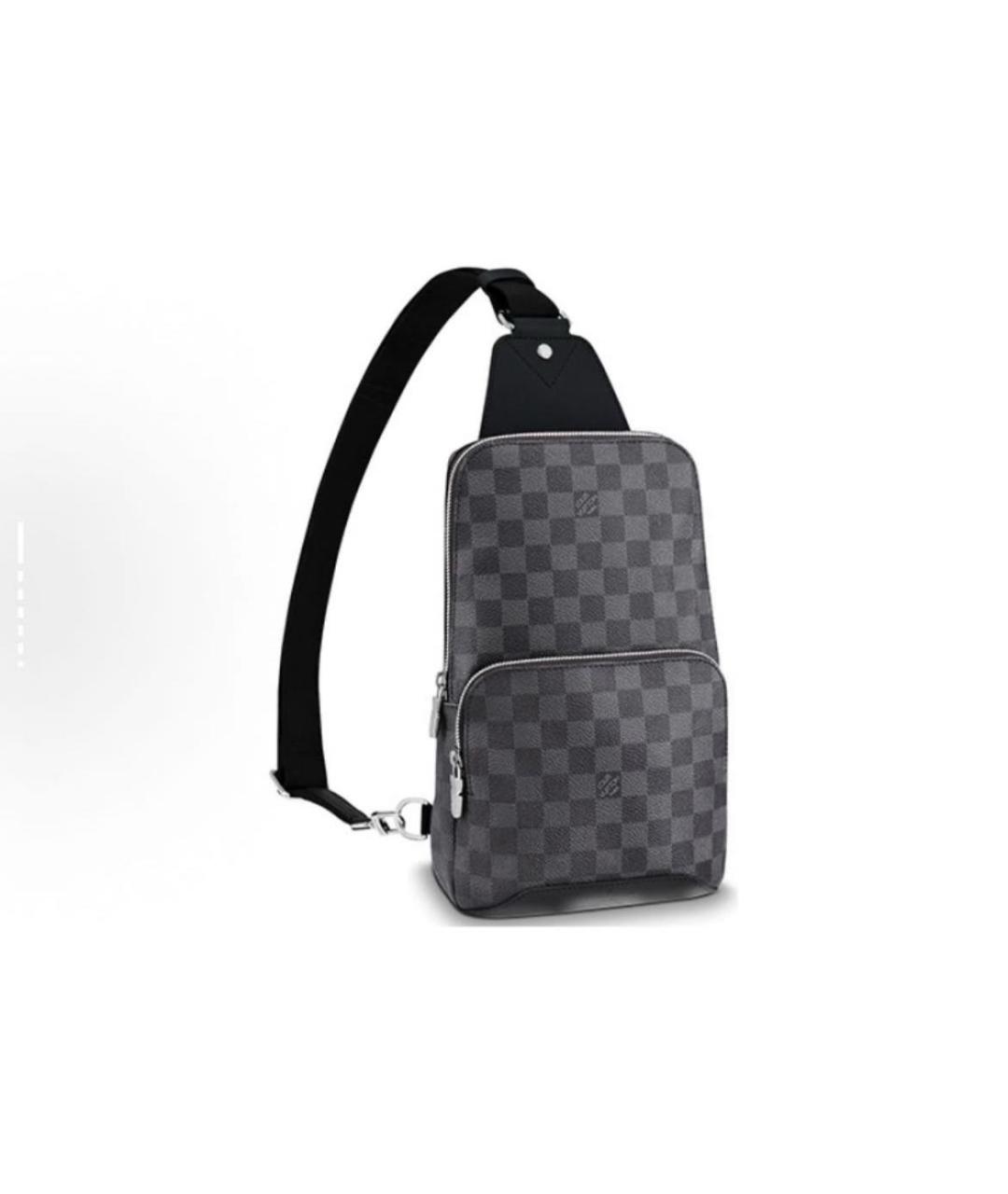 LOUIS VUITTON Черная барсетка, фото 5
