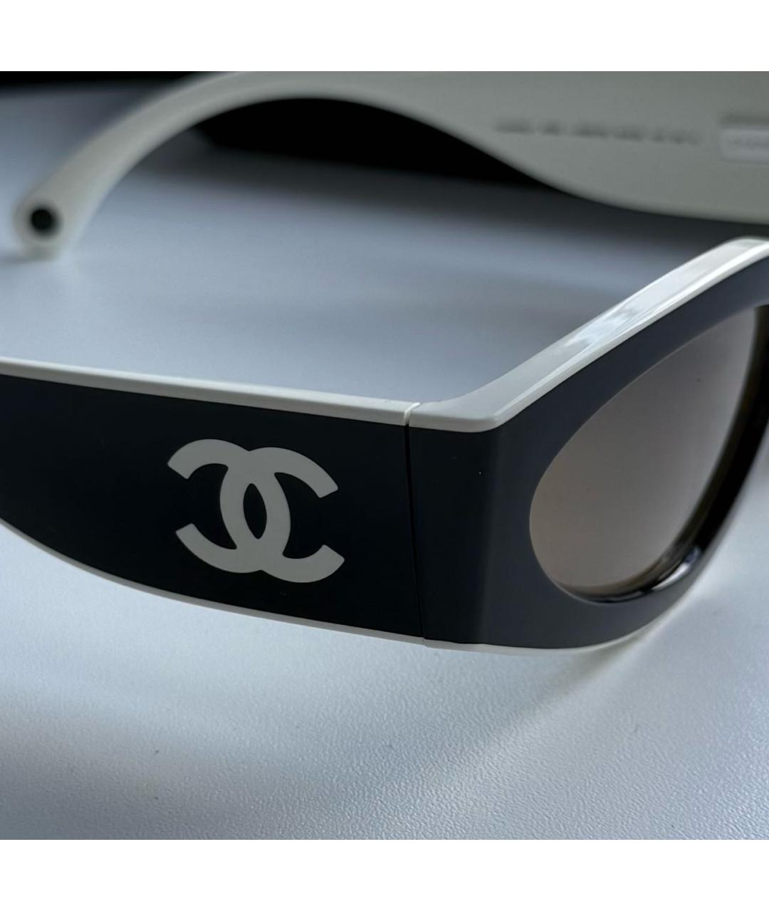 CHANEL Черные пластиковые солнцезащитные очки, фото 3