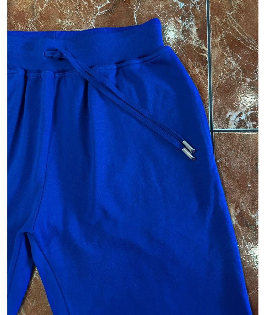 KITON Синие хлопковые шорты, фото 4