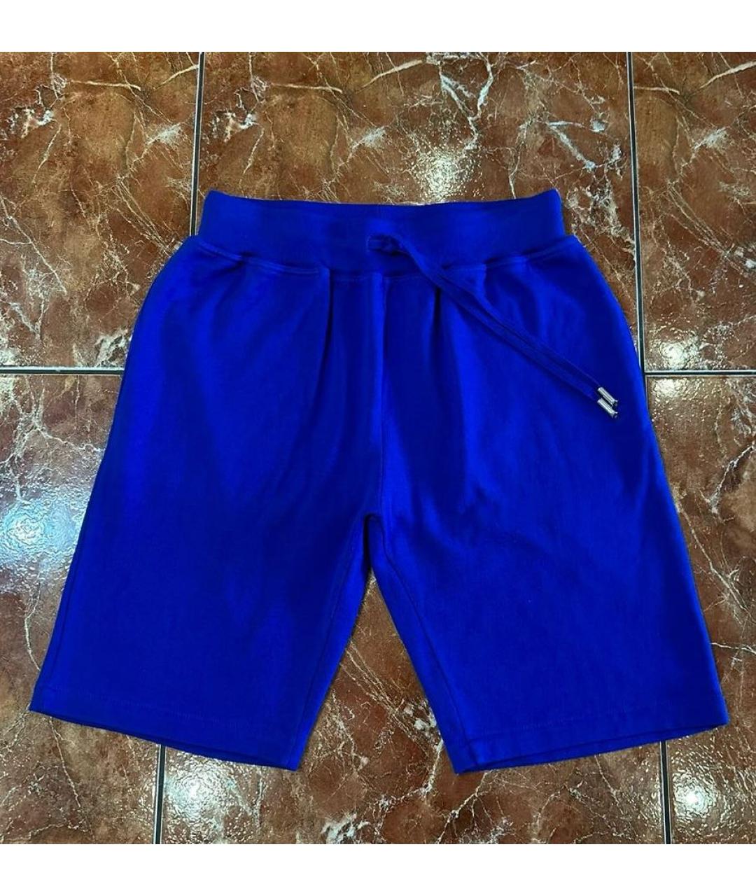 KITON Синие хлопковые шорты, фото 3