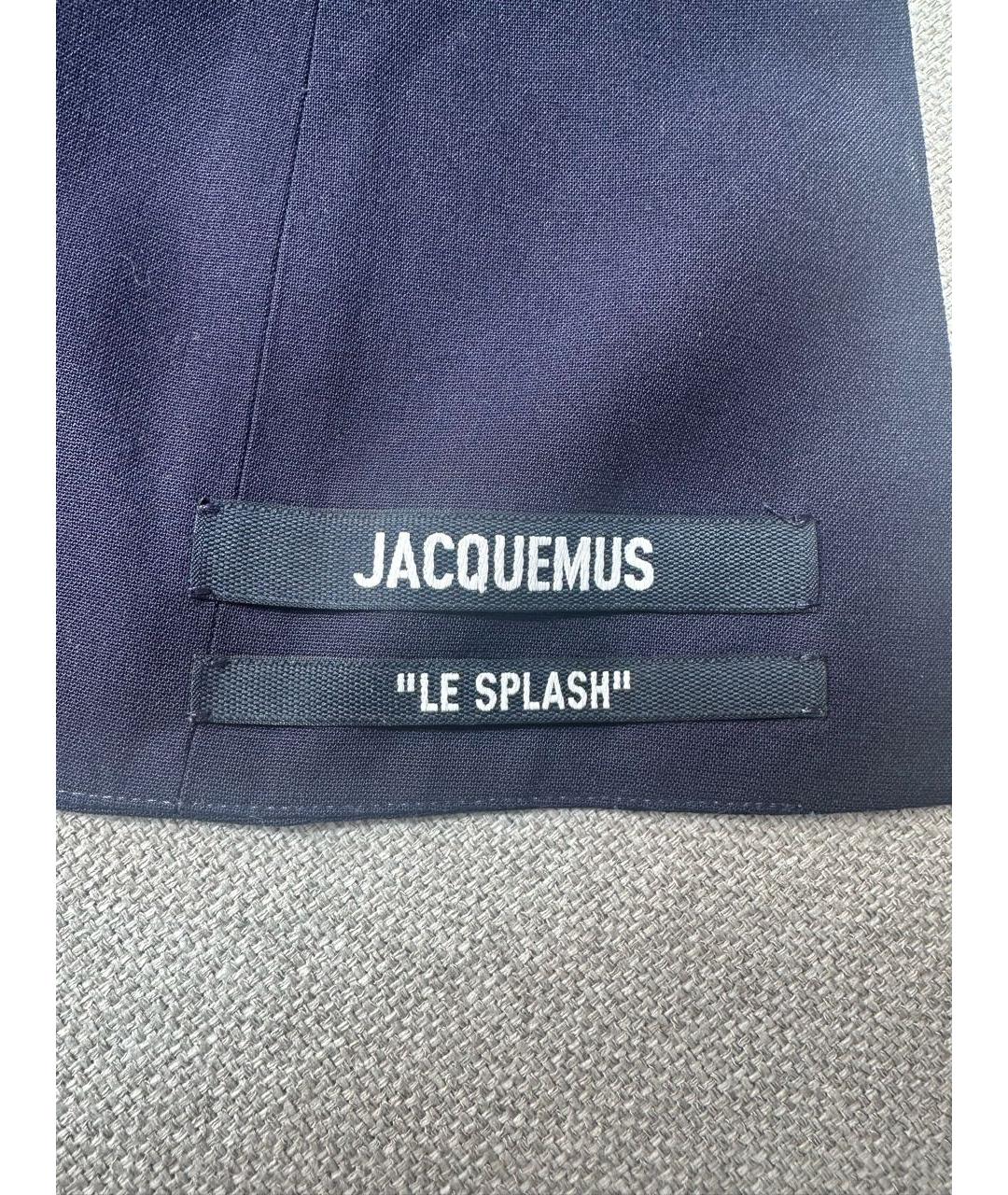 JACQUEMUS Темно-синяя вискозная майка, фото 3