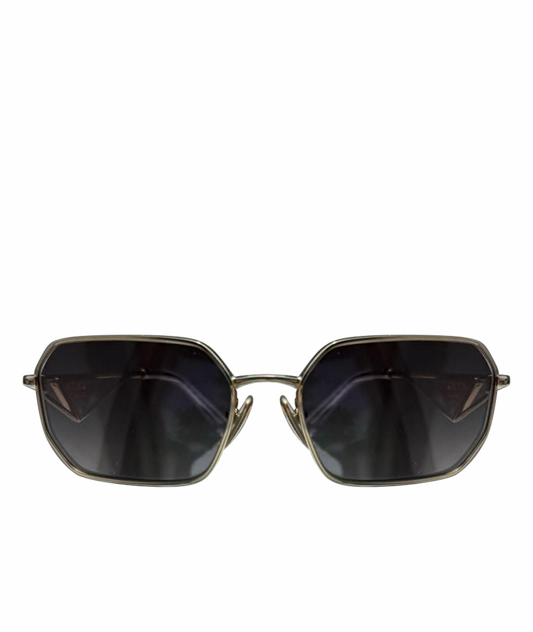 PRADA Черные металлические солнцезащитные очки, фото 1