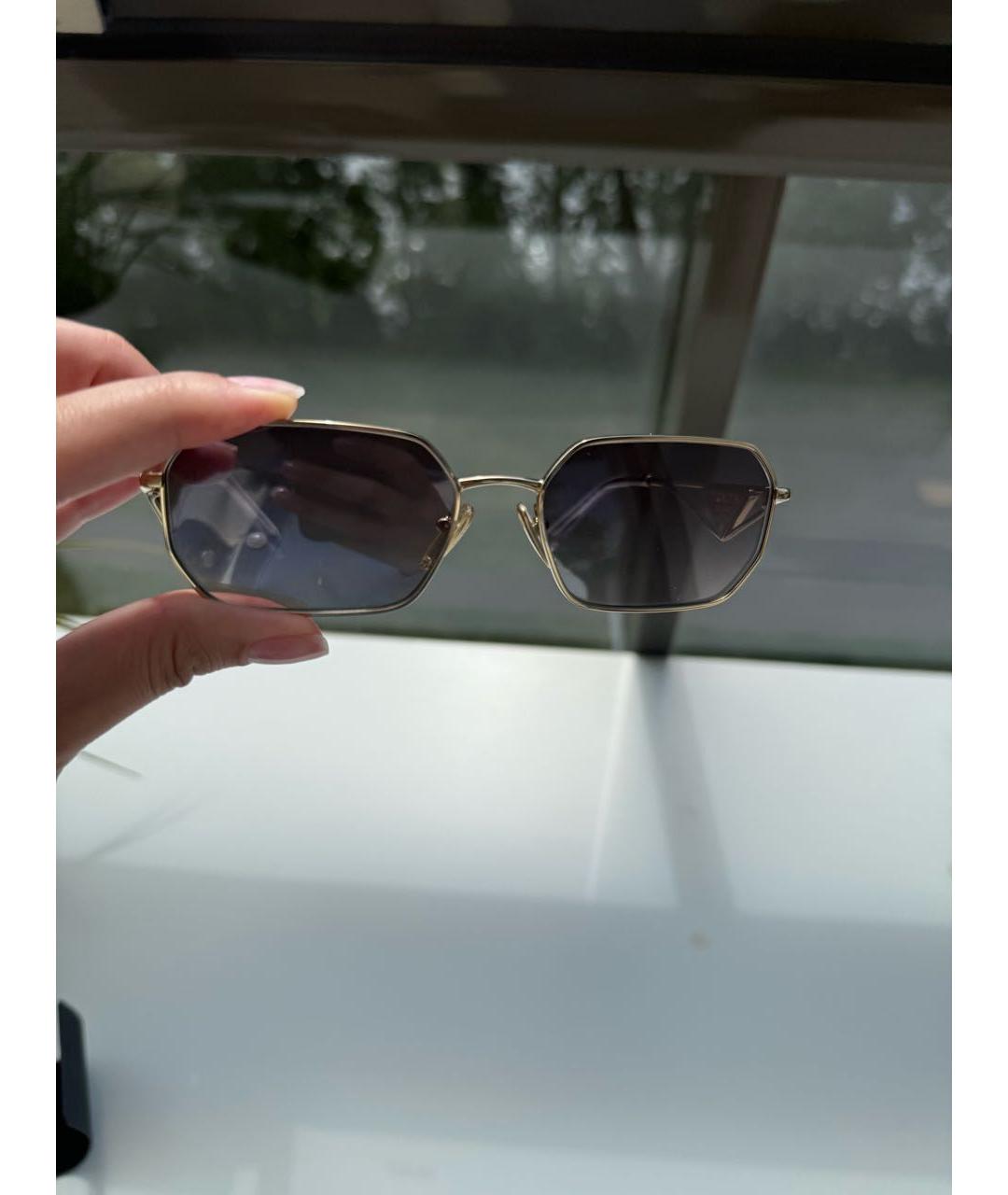 PRADA Черные металлические солнцезащитные очки, фото 2