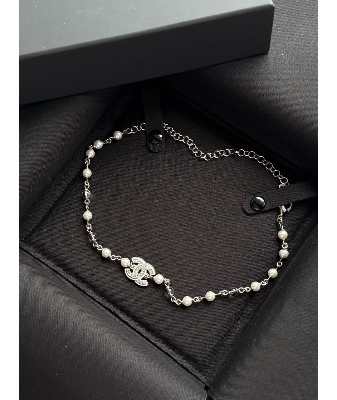 CHANEL Серебрянный металлический чокер, фото 4