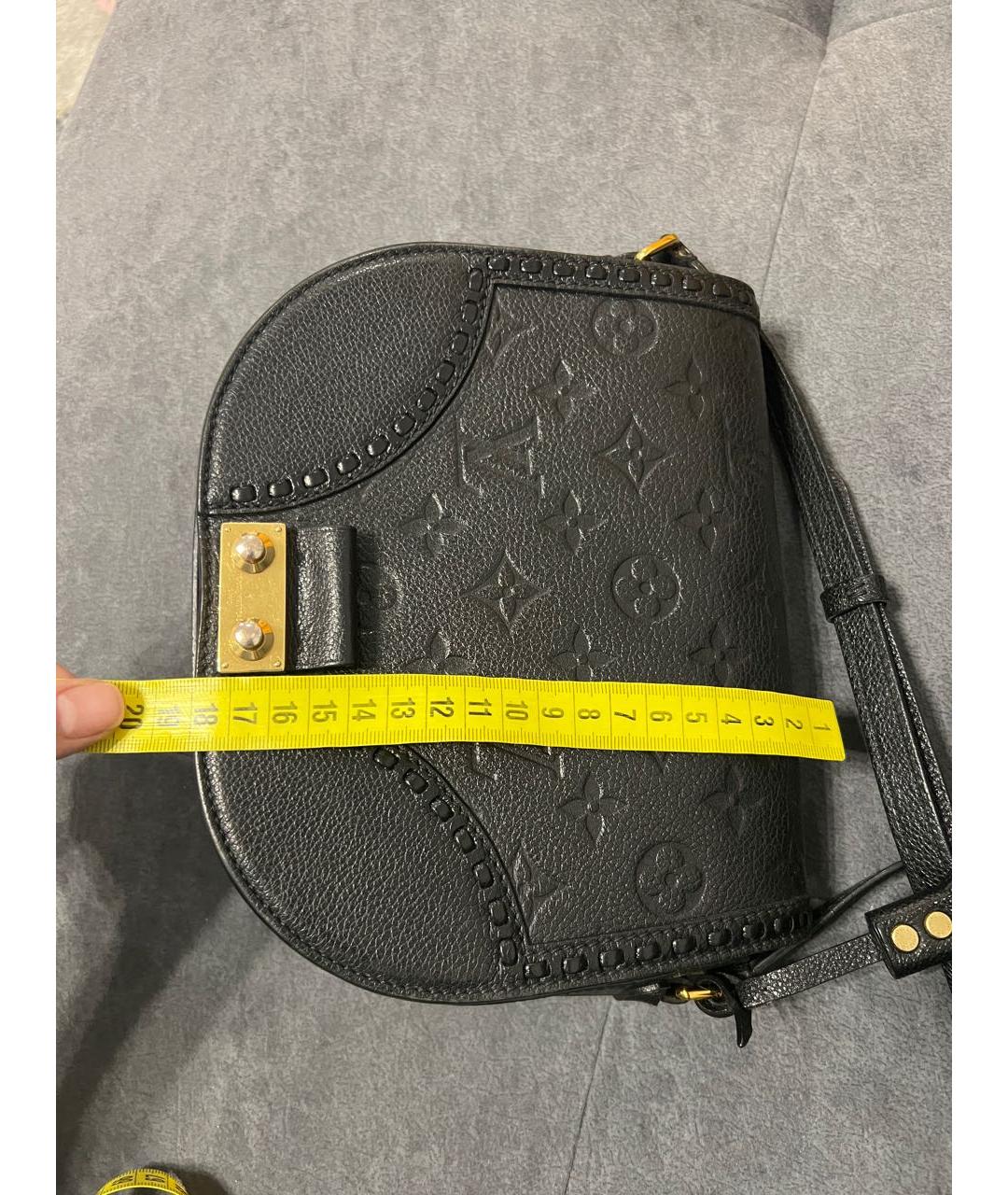 LOUIS VUITTON Черная кожаная сумка через плечо, фото 7