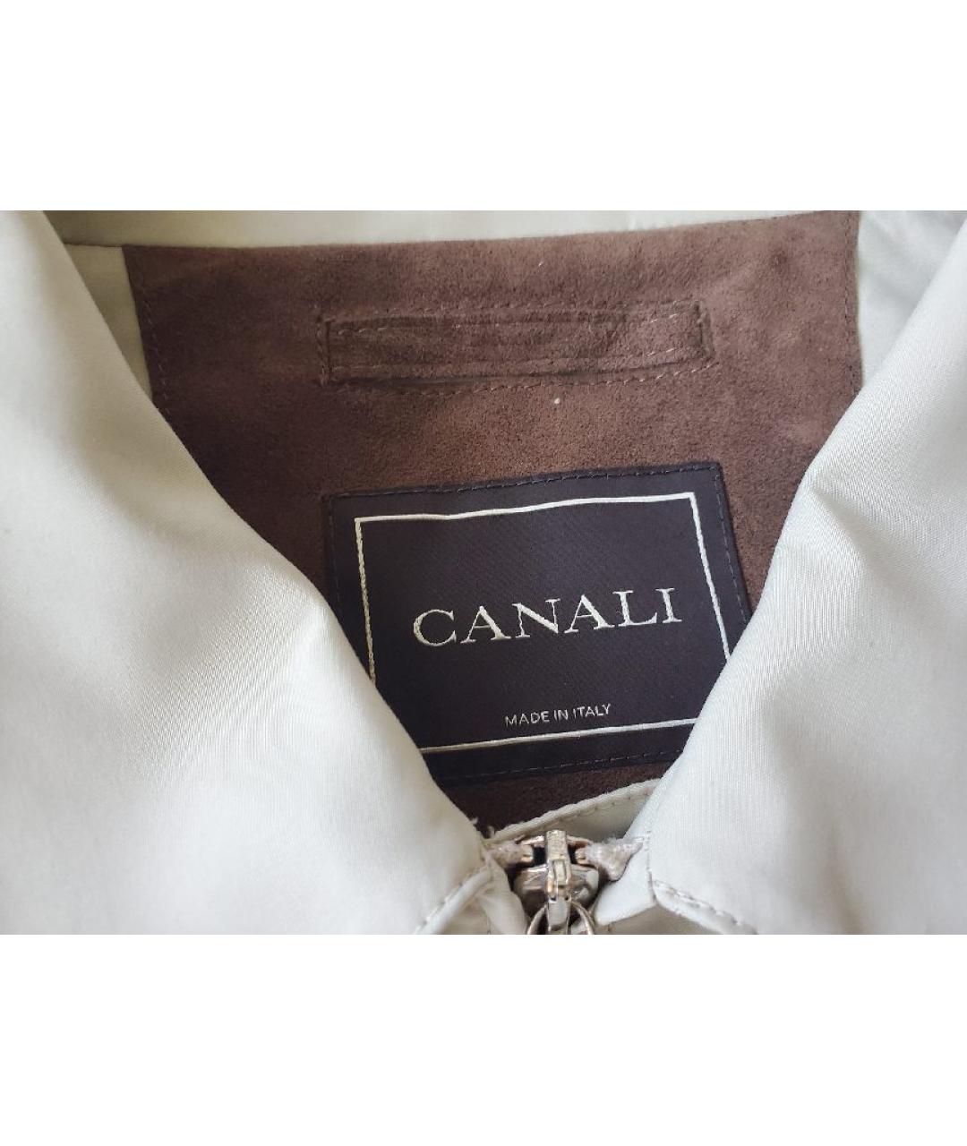 CANALI Бежевая полиэстеровая куртка, фото 3