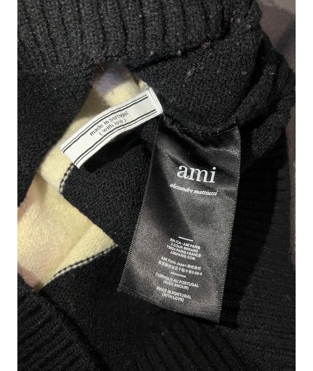 Ami Paris Черный шерстяной джемпер / свитер, фото 6
