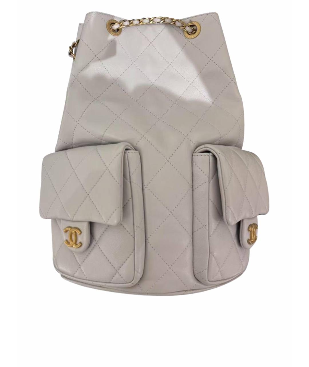 CHANEL Белая кожаная сумка тоут, фото 1