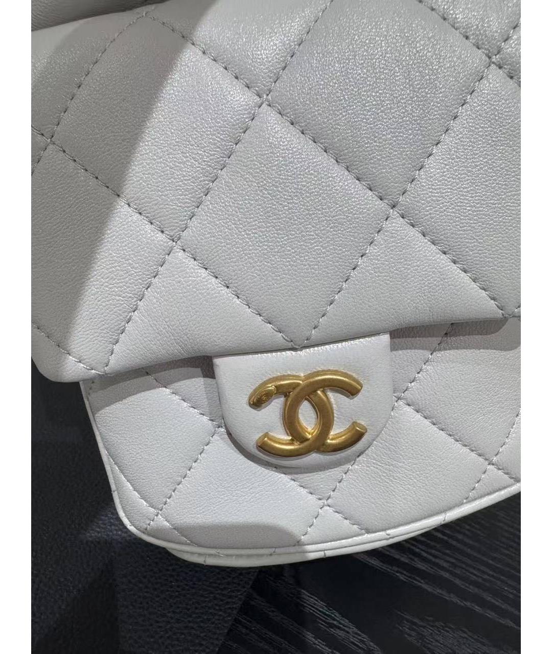 CHANEL Белая кожаная сумка тоут, фото 3