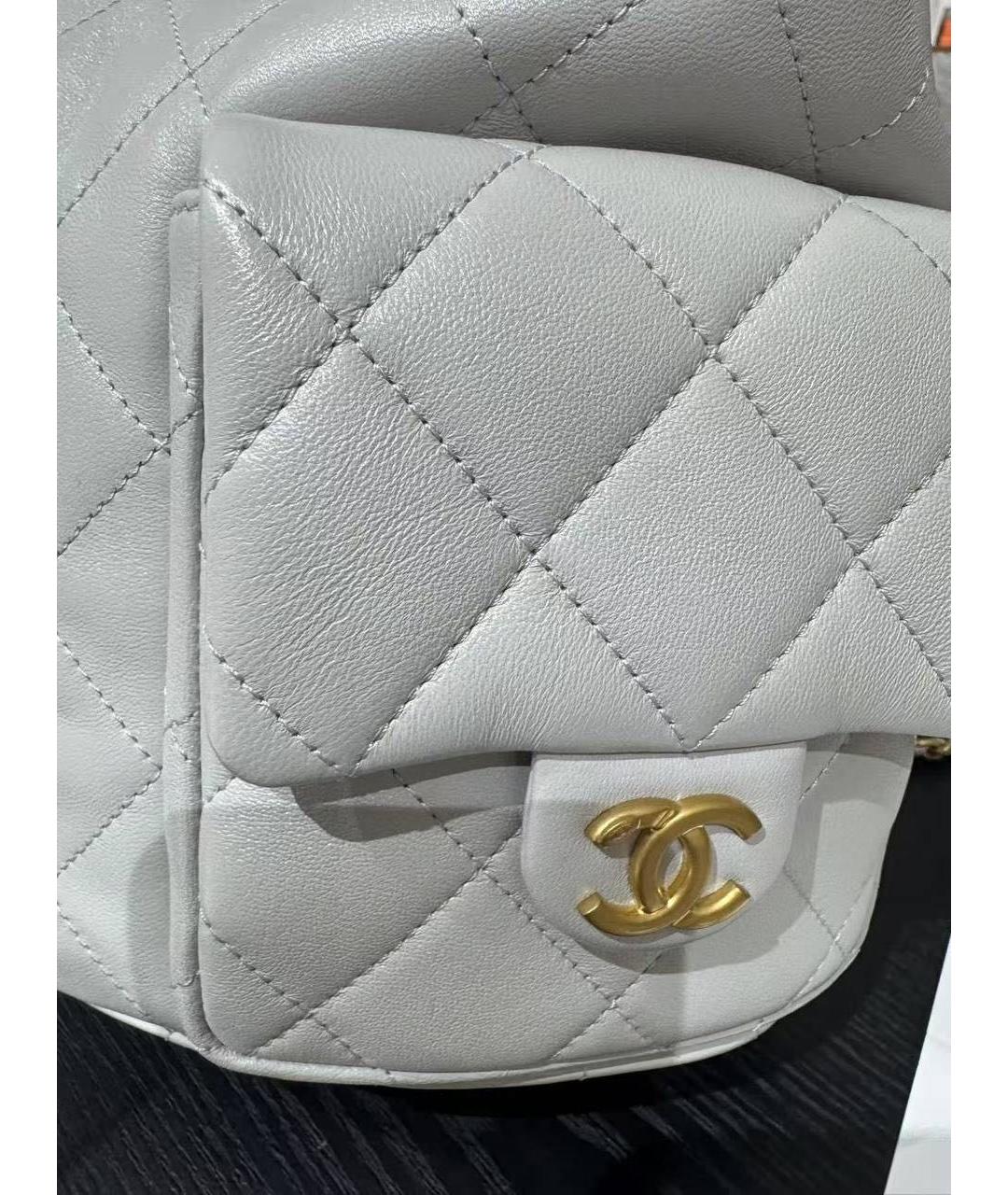 CHANEL Белая кожаная сумка тоут, фото 2
