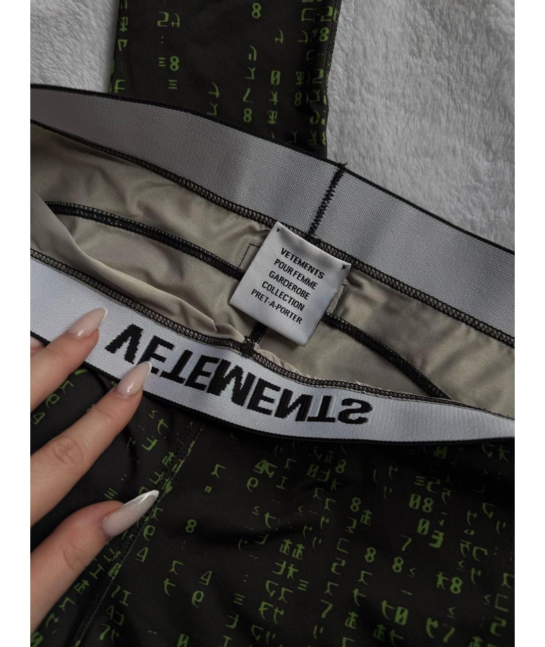 VETEMENTS Черные полиамидовые спортивные брюки и шорты, фото 3